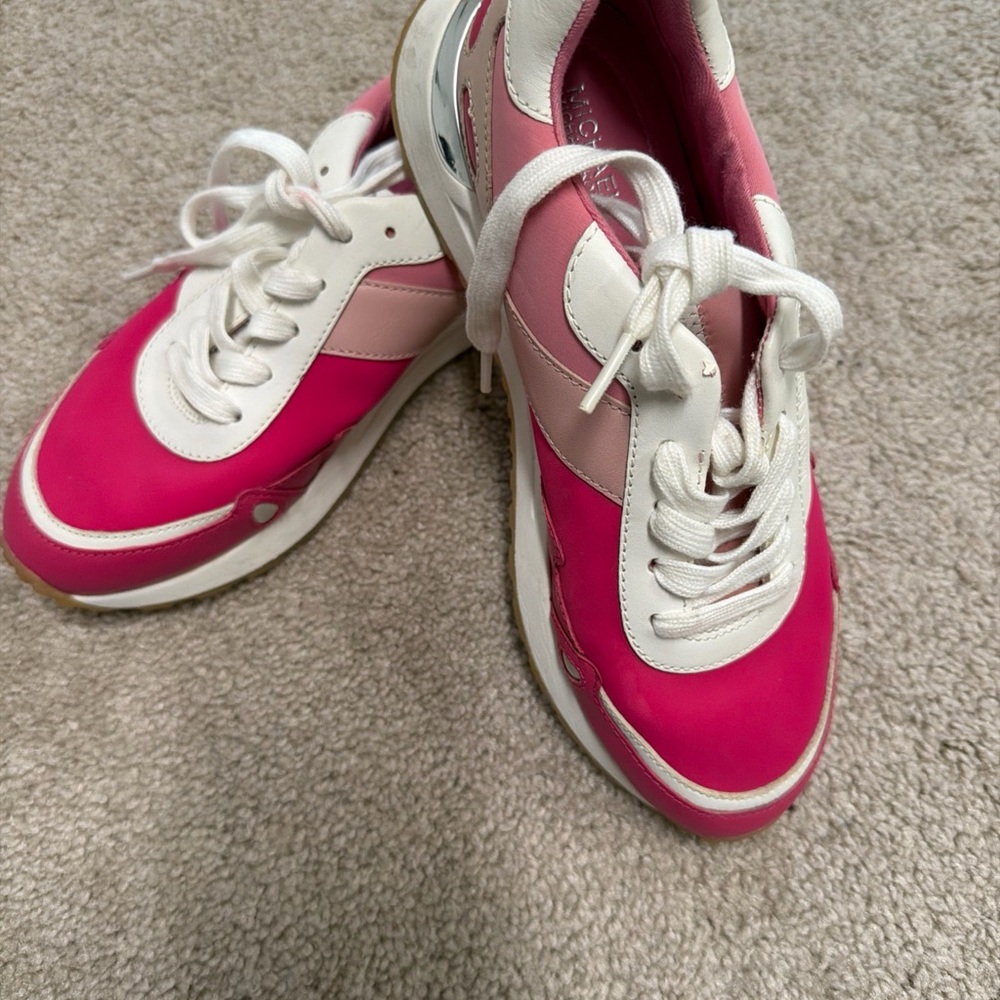 Michael Kors Pink and White Sneakers